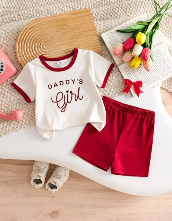 T-shirt And Shorts Pants For Kids Baby Girls Dresses Short Sleeves Tee Top's Clothes Set's Dresses Outfit Suit For Unisex JHA Summer collection T-shirt And Niker | Daraz.pk