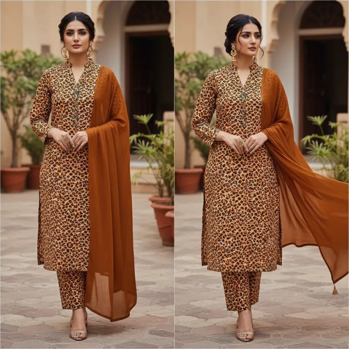 3 Piece Dress For Girls Winter Collection Casual Party Wear Stylish Outfit Multicolor | Daraz.pk