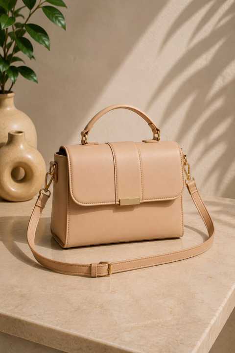 Leather Underarm Shoulder Bag for Women – Large Capacity Summer Handbag with Zipper Closure & Painted Edge | Daraz.pk